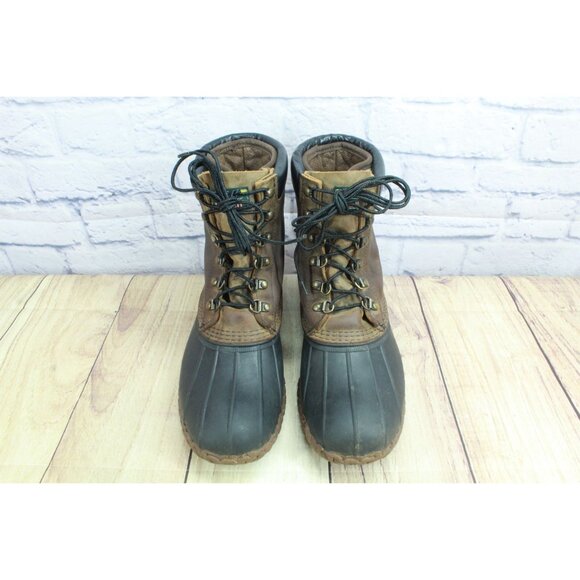 LL Bean Bean Boots 8" Goretex Insulated Choco Brown Leather Size 10 M - Picture 4 of 11